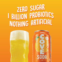 Load image into Gallery viewer, Cove Soda Probiotic Soft Drink, Orange, 12oz (Pack of 12)