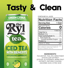 Load image into Gallery viewer, RYL Iced Tea, Green Citrus, 16oz (Pack of 12)