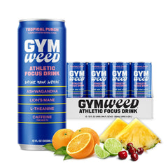 GYM WEED Athletic Focus Drink, Tropical Punch, 12oz (Pack of 12)