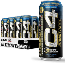 Load image into Gallery viewer, C4 Ultimate Sugar-Free Energy Drink, Ruthless Raspberry, 16oz (Pack of 12)