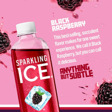 Load image into Gallery viewer, Sparkling Ice Flavored Sparkling Water, Black Raspberry, 17 oz (Pack of 12)