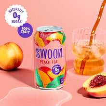 Load image into Gallery viewer, SWOON Sugar Free Iced Tea, Peach, 12oz (Pack of 12)