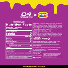 Load image into Gallery viewer, Cellucor C4 Performance Zero Sugar Energy Drink, Popsicle Grape, 16oz (Pack of 12)