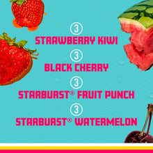 Load image into Gallery viewer, Sparkling Ice Naturally Flavored Sparkling Water, Red Pack Starburst 4 Flavor Variety, 17 oz (Pack of 12)