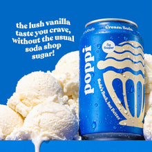 Load image into Gallery viewer, Poppi Prebiotic Soda, Cream, 12oz (Pack of 12)