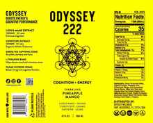 Load image into Gallery viewer, Odyssey 222 Sparkling Energy Drink, Pineapple Mango, 12oz (Pack of 12)