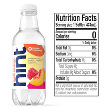 Load image into Gallery viewer, Hint Fruit-Infused Water, Peach Raspberry, 16oz (Pack of 12)