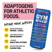 Load image into Gallery viewer, GYM WEED Athletic Focus Drink, Tropical Punch, 12oz (Pack of 12)