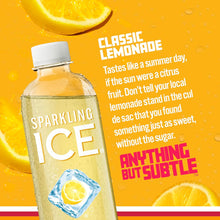 Load image into Gallery viewer, Sparkling Ice Flavored Sparkling Water, Classic Lemonade, 17 oz (Pack of 12)
