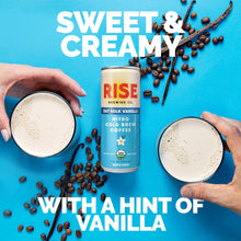 Load image into Gallery viewer, RISE Brewing Co. Nitro Cold Brew Coffee, Oat Milk Vanilla, 7 fl. oz. Cans (Pack of 12)