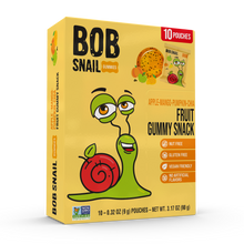 Load image into Gallery viewer, BOB SNAIL Fruit Gummy Snack, Apple Mango Pumpkin Chia, 0.32oz - 10 Pouches Per Box