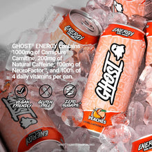 Load image into Gallery viewer, Ghost Energy Drink, Peaches, 16oz (Pack of 12)