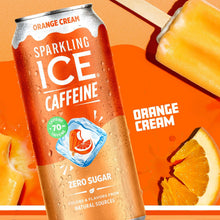 Load image into Gallery viewer, Sparkling ICE Sparkling Water with Caffeine, Orange Cream, 16oz Cans (Pack Of 12)