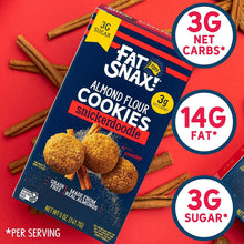 Load image into Gallery viewer, Fat Snax Almond Flour Cookies, Snickerdoodle, 5oz (Pack of 6)