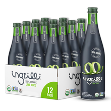 Load image into Gallery viewer, Ingrilli 100% Organic Lime Juice, 16.9 Fl Oz Glass Bottle - Multi Pack