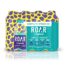Load image into Gallery viewer, ROAR Complete Hydration Organic Drink, Blackberry Lemonade, 18 oz (Pack of 12)