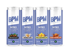 Load image into Gallery viewer, BPM Nitro Cold Brew Coffee, 4 Flavor Variety, 12oz - Multi-Pack
