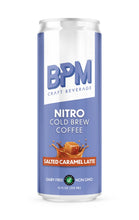 Load image into Gallery viewer, BPM Nitro Cold Brew Coffee, Salted Caramel Latte, 12oz (Pack of 12)