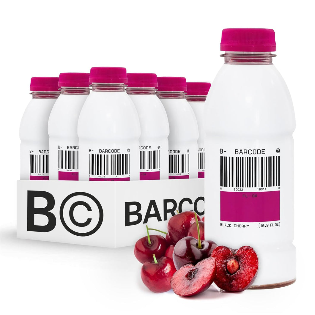 Barcode Hydration Drink, Black Cherry, 16.9oz (Pack of 12)