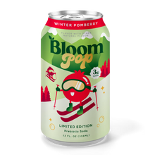 Load image into Gallery viewer, Bloom Pop Prebiotic Soda, Winter Pomberry, 12oz (Pack of 12)