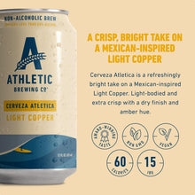 Load image into Gallery viewer, Athletic Brewing Company Non-Alcoholic Beer, Cerveza Atletica, 12oz (Pack of 12)