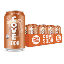 Load image into Gallery viewer, Cove Soda Probiotic Soft Drink, Root Beer, 12oz (Pack of 12)