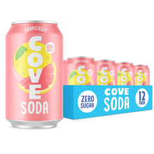 Load image into Gallery viewer, Cove Soda Probiotic Soft Drink, Grapefruit, 12oz (Pack of 12)