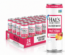 Load image into Gallery viewer, Hal's New York Seltzer Water, Fruit Punch, 12oz Slim Cans (Pack of 24)