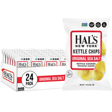 Load image into Gallery viewer, Hal's New York Kettle Cooked Potato Chips, Sea Salt, 2 oz (Pack of 24)