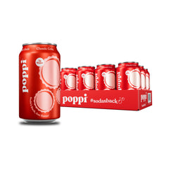 Poppi Prebiotic Soda, Classic Cola, 12oz (Pack of 12) EXPIRES OCTOBER 2026