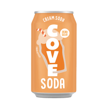 Load image into Gallery viewer, Cove Soda Probiotic Soft Drink, Cream Soda, 12oz (Pack of 12)