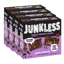 Load image into Gallery viewer, Junkless Chewy Granola Bars, Double Chocolate, 1.1 oz (Pack of 4)