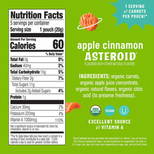Load image into Gallery viewer, Eat the Change Organic Cosmic Carrot Chews, Apple Cinnamon, 5 - 0.7oz Pouches (Pack of 10)