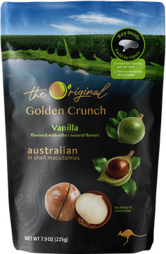 Golden Crunch Australian Macadamia Nuts, Vanilla, 7.9oz - Multi-Pack
