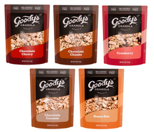Load image into Gallery viewer, Goody's Gluten Free Granola, 5 Flavor Variety, 4oz (Pack of 5)