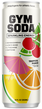 Load image into Gallery viewer, GYM Soda Sparkling Energy Drink, Tropical Punch, 12oz (Pack of 12)