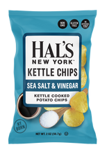 Load image into Gallery viewer, Hal's New York Kettle Cooked Potato Chips, Sea Salt & Vinegar, 2 oz (Pack of 24)