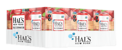 Hal's New York Seltzer Water, Big Apple, 12oz Slim Cans (Pack of 24)