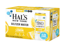 Load image into Gallery viewer, Hal's New York Seltzer Water, Lemon, 12oz Slim Cans (Pack of 24)