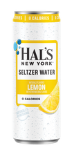 Load image into Gallery viewer, Hal's New York Seltzer Water, Lemon, 12oz Slim Cans (Pack of 24)