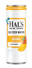Load image into Gallery viewer, Hal's New York Seltzer Water, Mango, 12oz Slim Cans (Pack of 24)