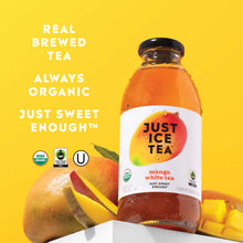 Load image into Gallery viewer, Just Ice Tea, Mango White Tea, 16oz (Pack of 12)