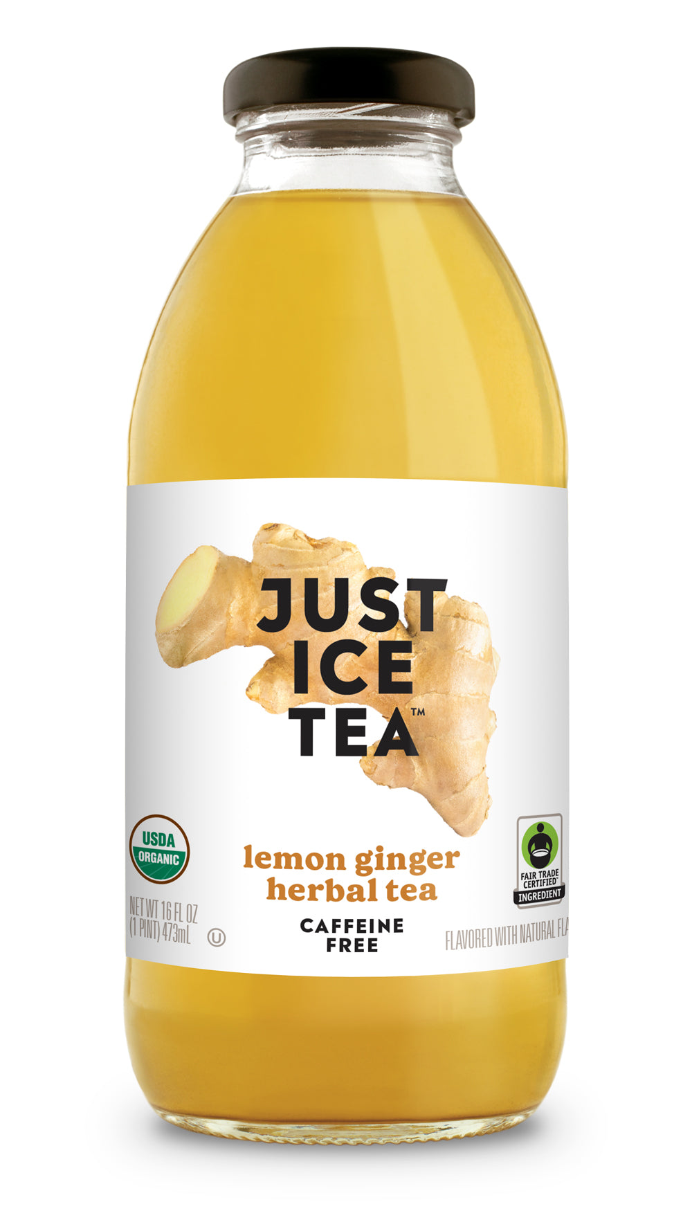 Just Ice Tea, Lemon Ginger Herbal Tea, 16oz Oasis Snacks