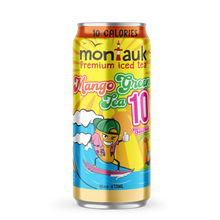 Load image into Gallery viewer, Montauk Premium Iced Tea, Mango Green Tea, 16oz Can