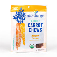 Load image into Gallery viewer, Eat the Change Organic Carrot Chews, Meyer Lemon, 4.23oz Pouches (Pack of 8)