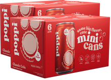 Load image into Gallery viewer, Poppi Prebiotic Soda, Classic Cola, 7.5oz Mini Cans - Multi-Pack