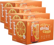 Load image into Gallery viewer, Poppi Prebiotic Soda, Orange, 7.5oz Mini Cans - Multi-Pack