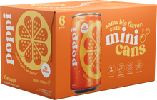 Load image into Gallery viewer, Poppi Prebiotic Soda, Orange, 7.5oz Mini Cans - Multi-Pack
