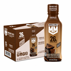 Muscle Milk 26g Protein Shake, Chocolate, 14 Fl Oz (Pack of 12)