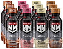 Load image into Gallery viewer, Muscle Milk PRO Series 40g Protein Shake, 4 Flavor Variety, 14oz (Pack of 12)
